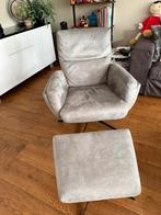 Relax Fauteuil Wexford met Voetenbank - Grijs, Huis en Inrichting, Fauteuils, Ophalen, Zo goed als nieuw, Stof, 50 tot 75 cm