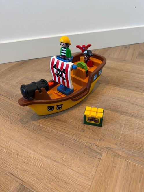 Heel goed compleet Playmobil 123 Piratenschip piraat 9118 se, Kinderen en Baby's, Speelgoed | Playmobil, Zo goed als nieuw, Complete set