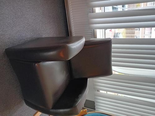 Stoel, Huis en Inrichting, Stoelen, Zo goed als nieuw, Eén, Leer, Bruin, Ophalen