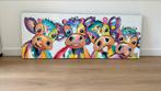 Vrolijke schilderij Liz koeien 160 x 60 cm, Ophalen
