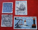 Zweden / Sverige - 4x - 1x Boot / 1x Vuurtoren, Verzenden, Zweden, Gestempeld