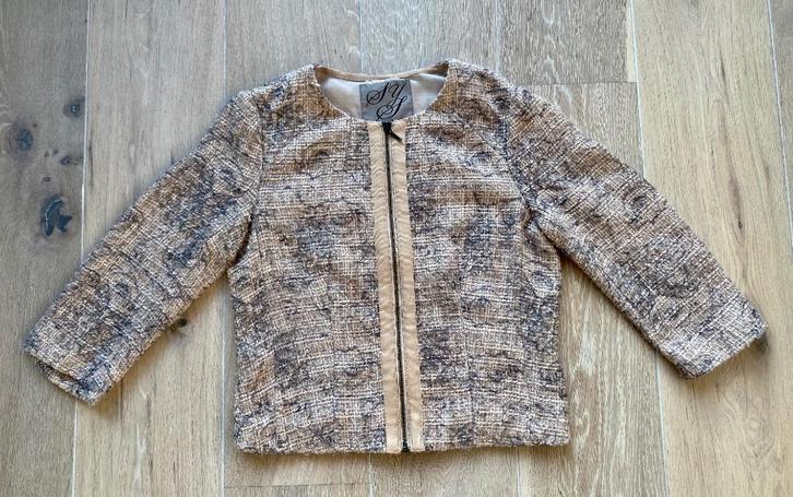 Steps Bouclé Jasje Blazer - Roze Beige - Small / maat 36, Kleding | Dames, Jasjes, Kostuums en Pakken, Zo goed als nieuw, Jasje