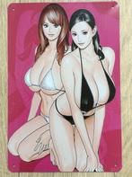 Sexy Pin Up Dames anime hentai Bikini Metalen Bord, Ophalen of Verzenden, Kuifje, Nieuw, Beeldje of Figuurtje