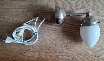 Vintage Wandlamp met Glazen Kap Gispen-stijl art deco  beschikbaar voor biedingen