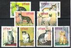 Vietnam Ni nr 1063/1070 gebruikt Katten, Verzenden, Gestempeld, Dier of Natuur