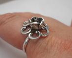 Zilveren mooie vintage ring met roos maat 17.25 nr.1561, Verzenden, Zo goed als nieuw, 17 tot 18, Dame