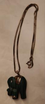 Mooie zilveren ketting met een olifant van Jade., Ophalen of Verzenden, Zo goed als nieuw, Zilver, Zilver