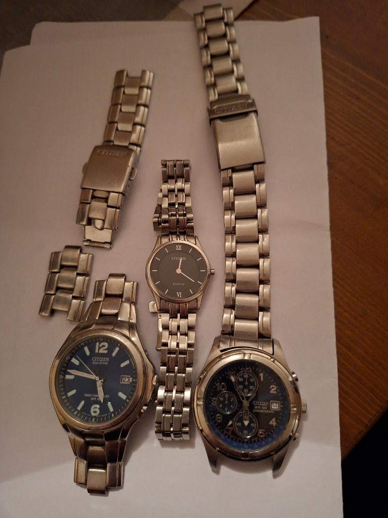 Citizen Eco Drive chronograaf horloge, Ophalen of Verzenden, Zo goed als nieuw, Steen of Mineraal