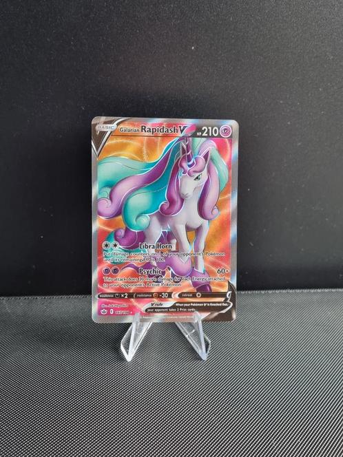 Galarian Rapidash V pokemen kaart / Chilling Reign 167, Hobby en Vrije tijd, Verzamelkaartspellen | Pokémon, Nieuw, Ophalen of Verzenden