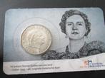 Coincard bijna 60 jaar afscheid zilveren gulden 1957, Postzegels en Munten, Munten | Nederland, 1 gulden, Koningin Juliana, Zilver