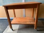 Tafeltje op wieltjes, Huis en Inrichting, Tafels | Sidetables, Ophalen, Gebruikt, 50 tot 100 cm, 25 tot 50 cm