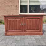 Vintage lage kast (handgemaakt in eikenhout), Ophalen, Gebruikt, 25 tot 50 cm, Eikenhout
