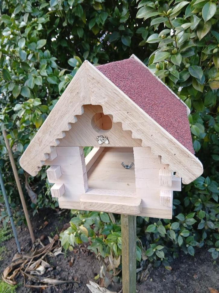Vogelvoederhuis   BLOKHUT, Tuin en Terras, Vogelhuisjes en Vogelbaden, Nieuw, Ophalen of Verzenden