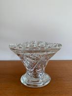 Vintage glazen vaas met inzet voor bloemen, Antiek en Kunst, Antiek | Vazen, Ophalen of Verzenden