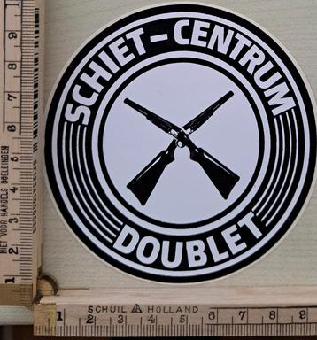 Vintage sticker Schiet centrum Doublet jachtgeweer  beschikbaar voor biedingen
