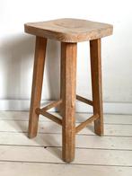 Rustiek Houten Krukje, Ophalen, Gebruikt, Hout
