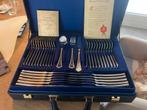Te koop : bestek met een gouden randje, Ophalen, Zo goed als nieuw, Rvs of Chroom, Vaatwasserbestendig