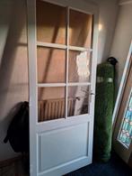 Zeer mooie hard houten deur, Doe-het-zelf en Verbouw, Deuren en Horren, 80 tot 100 cm, Ophalen of Verzenden, 200 tot 215 cm, Buitendeur