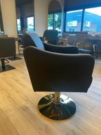 Kappersstoel Gold zwart knipstoel kapper stoel kapper goud, Overige materialen, Kappersstoel, Zwart, Nieuw