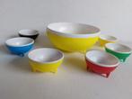 Retro vintage Space age set eierdopjes en schaal, Ophalen of Verzenden