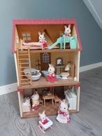 Sylvanian families huizen met inrichting en konijntjes, Ophalen of Verzenden, Zo goed als nieuw
