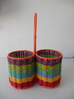Wijnmand gekleurd gevlochten, Ophalen of Verzenden