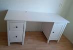 Wit houten bureau Ikea Hemnes, Huis en Inrichting, Bureaus, Ophalen, Gebruikt, Bureau