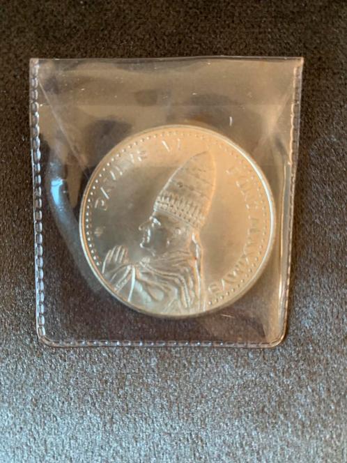 Penning/medaille  Vaticaan verzilverd 1975 paus PaulusV|, Postzegels en Munten, Penningen en Medailles, Zilver, Ophalen of Verzenden
