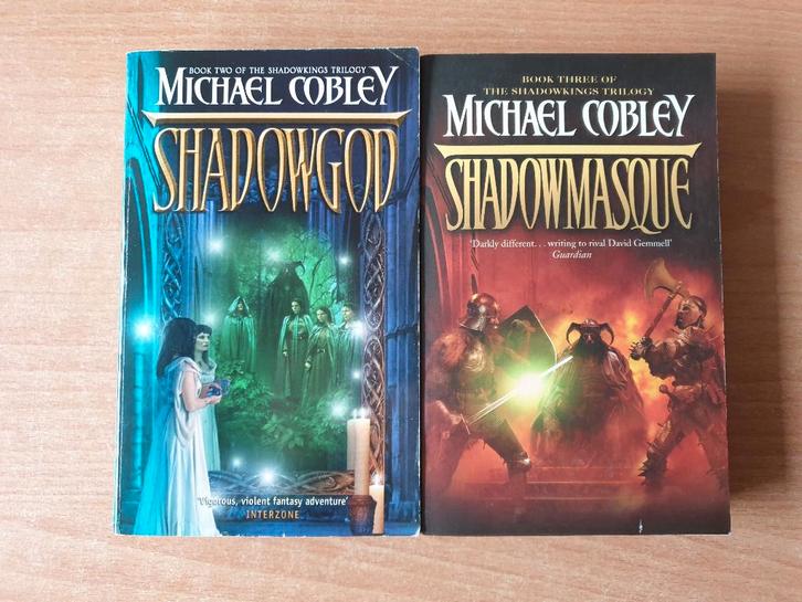 Michael Cobley - Schadowgod & Shadowmasque (pockets), Boeken, Fantasy, Gelezen, Ophalen of Verzenden