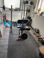 Sport spullen en drukbank, Sport en Fitness, Fitnessmaterialen, Ophalen, Gebruikt, Benen, Fitnessbank