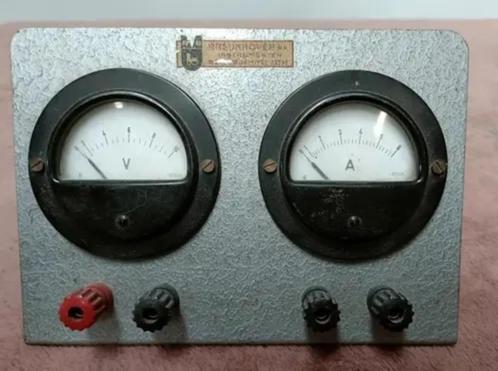 Vintage volt / ampère meter Breukhoven instrumenten R'dam, Antiek en Kunst, Antiek | Gereedschap en Instrumenten, Ophalen of Verzenden