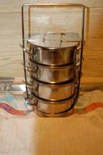RVS 4 delige voedselcontainer "Militaire" set., Ophalen of Verzenden, Zo goed als nieuw, Rvs, Keramische plaat
