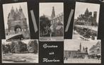 HAARLEM Poort Park Kerk Basiliek Markt Groeten 1960, Verzamelen, Ansichtkaarten | Nederland, Verzenden, 1940 tot 1960, Gelopen