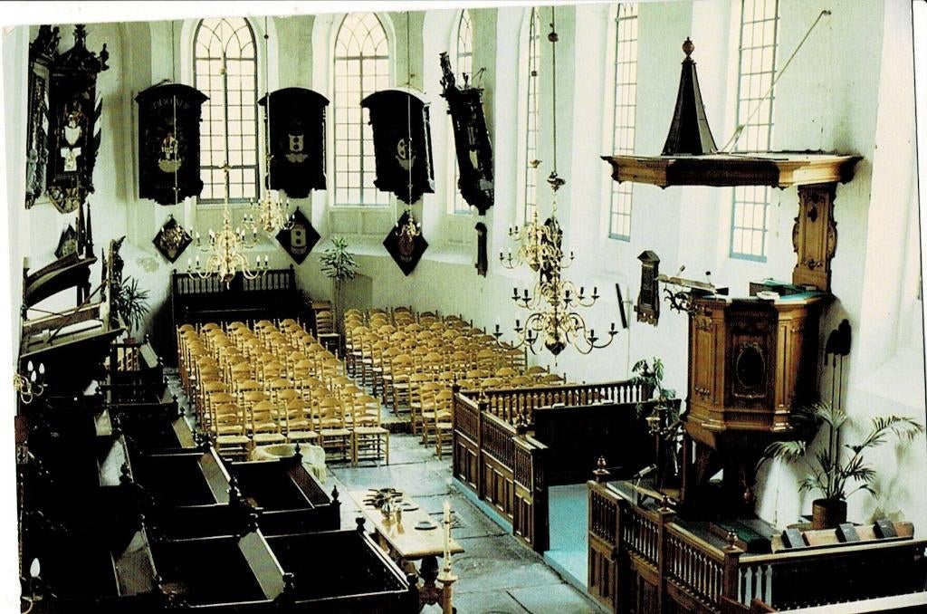 Buitenpost, interieur Kerk, Ophalen of Verzenden, Ongelopen, Friesland
