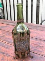 Wijn fles in metaal, gedecoreerd met druiven, Ophalen of Verzenden, Gebruikt, Frankrijk, Overige typen