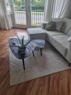 Bellantie 2,5 beige zitbank + 60x60 hocker, Huis en Inrichting, Banken | Bankstellen, Ophalen, Tweepersoons, 75 tot 100 cm, Zo goed als nieuw