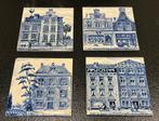 Vintage KLM Tegeltjes Business Class. 4 Stuks., Verzenden, Gebruikt