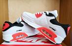 Nike air max 90 Wit/Oranje rood/ zwart maten 40 44, Ophalen of Verzenden, Nieuw, Wit, Sneakers of Gympen