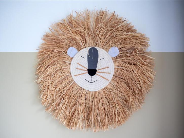 Wanddecoratie leeuw van Riet kinderkamer, Huis en Inrichting, Woonaccessoires | Wanddecoraties, Nieuw, Ophalen of Verzenden