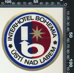 Sticker: Interhotel Bohema - Usti Nad Labem, Ophalen of Verzenden, Zo goed als nieuw, Bedrijf of Vereniging