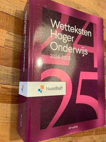 Redactieraad - Wetteksten Hoger Onderwijs 2024-2025 beschikbaar voor biedingen