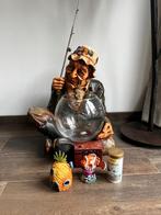 Aquarium met visser beeldje, Ophalen of Verzenden, Zo goed als nieuw