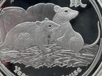Year of the mouse 2008 - 3 coin proof set 2oz - 1oz - 1/2oz, Ophalen of Verzenden, Zilver