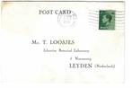 Antwoordkaart naar Leiden, Verzenden, Gestempeld