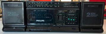 Nette goed functionerende radio cassette Philips ‘80 beschikbaar voor biedingen