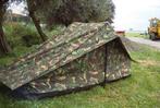 Twee puptenten, 1 persoons KL camouflage, gebruikt & goed, Caravans en Kamperen, Ophalen of Verzenden, Gebruikt, Tot en met 2