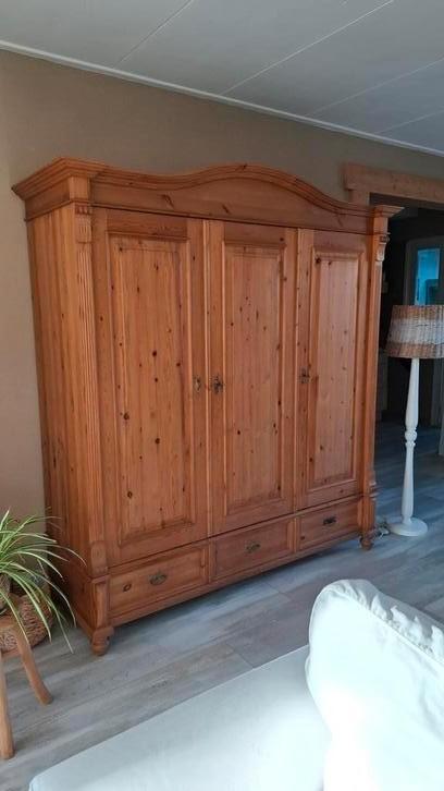 Massief Grenen Hang Leg Kledingkast, Huis en Inrichting, Kasten | Kledingkasten, Gebruikt, 150 tot 200 cm, 150 tot 200 cm, 50 tot 75 cm