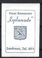 W154 Zandvoort hotel rest ESPLANADE, Verzamelen, Suikerzakjes, Nederland, Ophalen of Verzenden