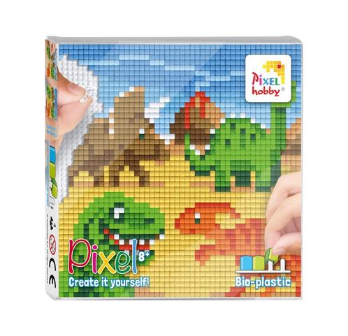 Pixelhobby Create it yourself set 44019 dinosauriërs 12 x 12, Hobby en Vrije tijd, Knutselen, Nieuw, Materiaal, Ophalen of Verzenden