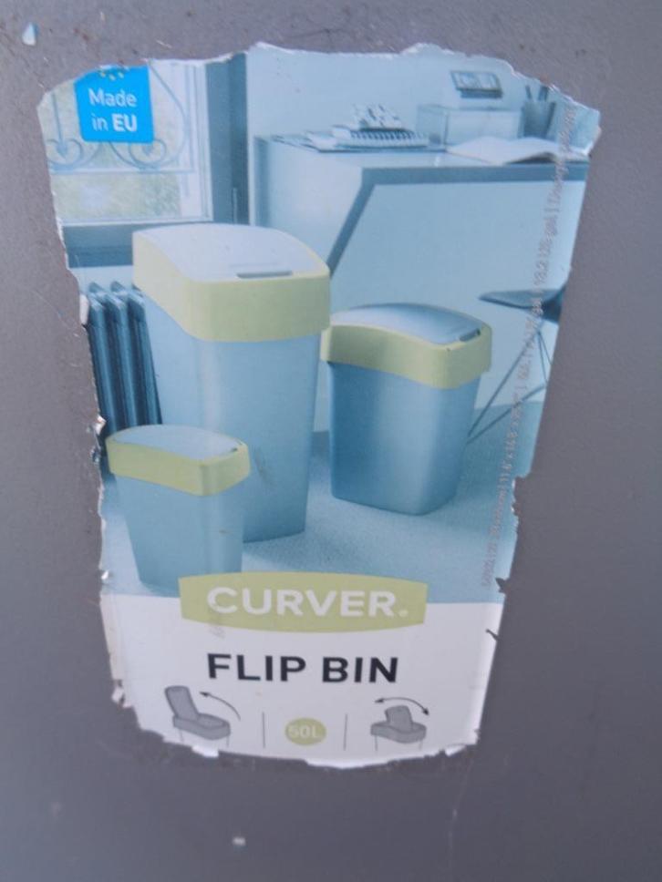 Curver Flip bin 50 liter, Huis en Inrichting, Woonaccessoires | Prullenbakken, Gebruikt, Kunststof, 50 tot 75 cm, 40 liter of meer